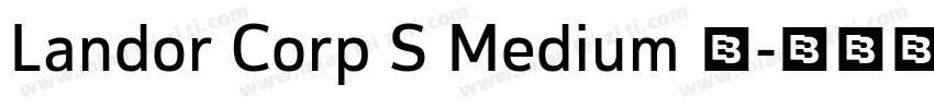 Landor Corp S Medium 中字体转换